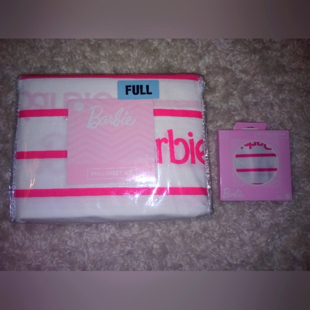 Barbie full size sheet set bundle with extra pillowcase